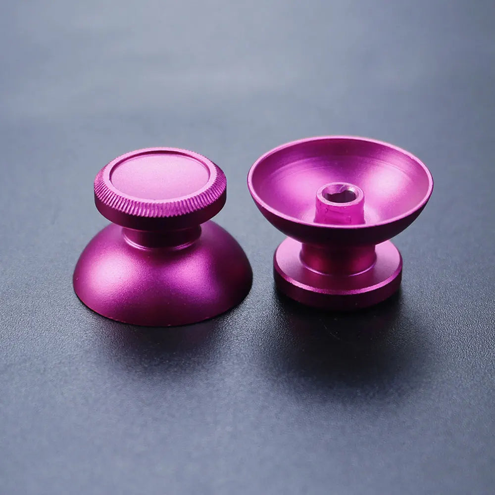 JCD 2pcs Aluminum Metal 3D Analog Joystick Thumb Stick Grip Cap Replacement Buttons For PS4 Slim/Pro/Xbox One Slim Controller