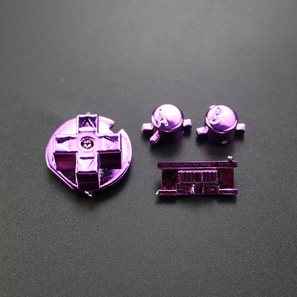 YUXI 1Set Replacement For Color GBC Console Buttons Kit A B D-pad Key Power On Off Button