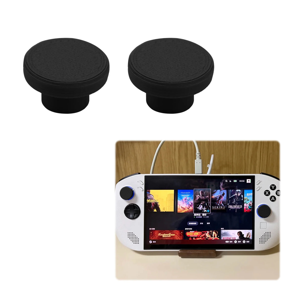 2Pcs Analog Thumb Stick Grip Cap For Legion Go S Controller Gamepad Rocker Caps Thumbstick Accessories