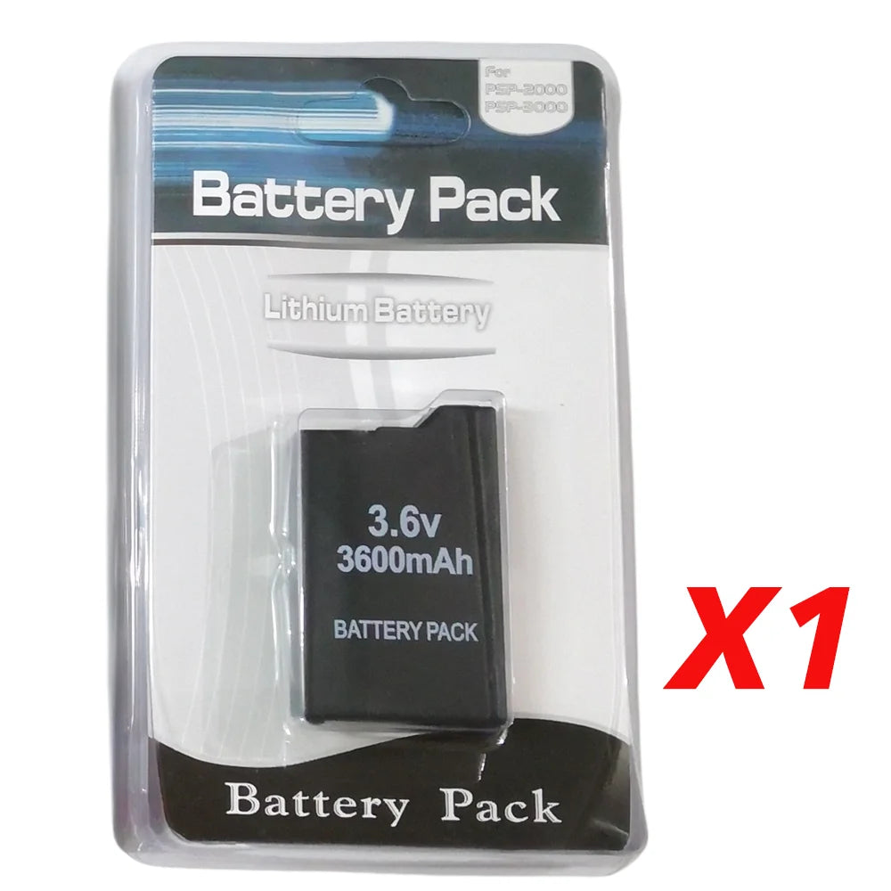 2400/3600mAh Lithium Battery For PSP-2000 PSP-3000 PSP-300 Slim Game Console Long Lasting Safe Handheld Game Replacement Battery