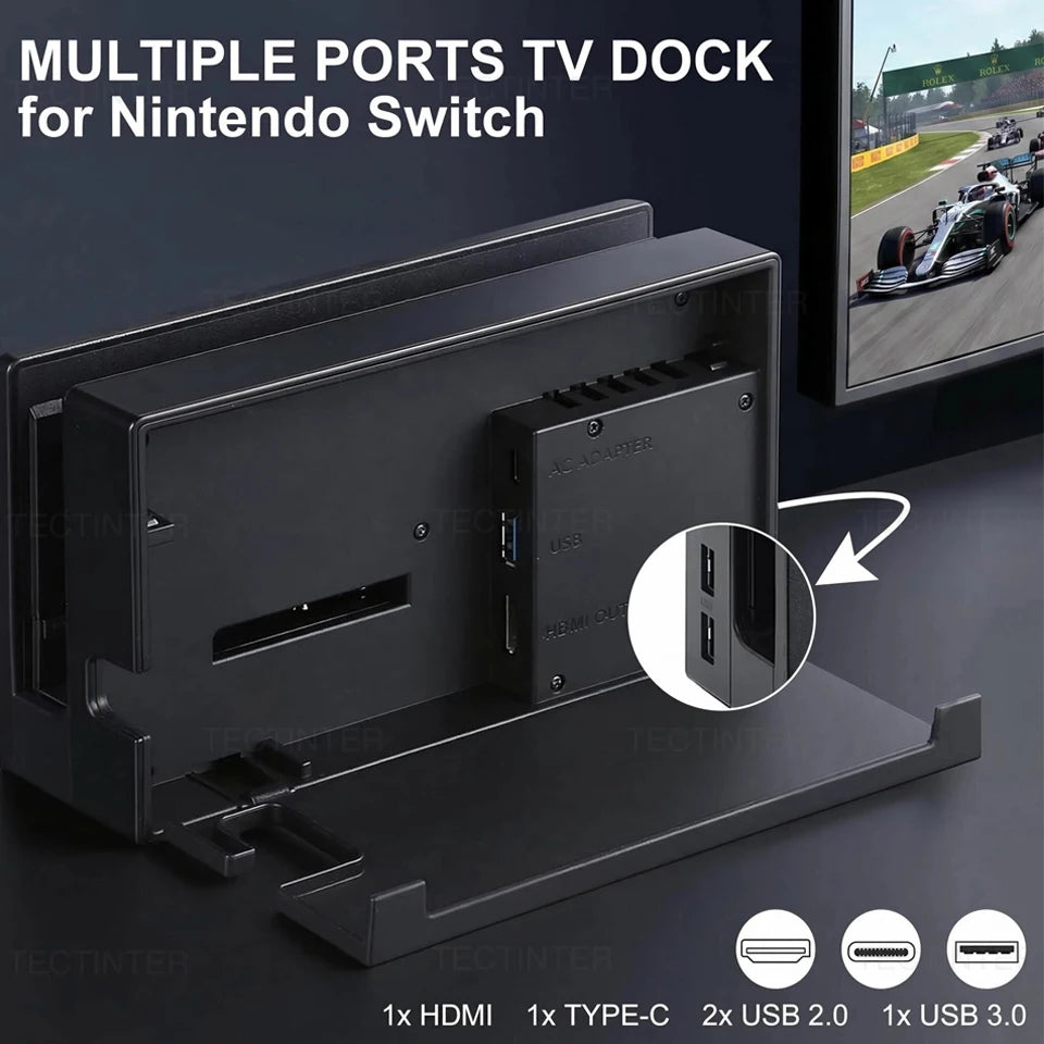 2 in 1 Charging TV Dock Station for Nintendo Switch Game Con