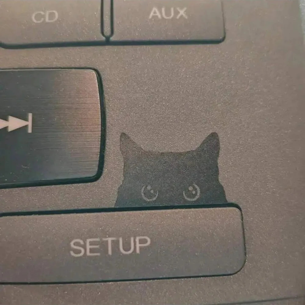 Cat Peeker Decal Car Decal Black Cat Peeker Sticker Blank Bu