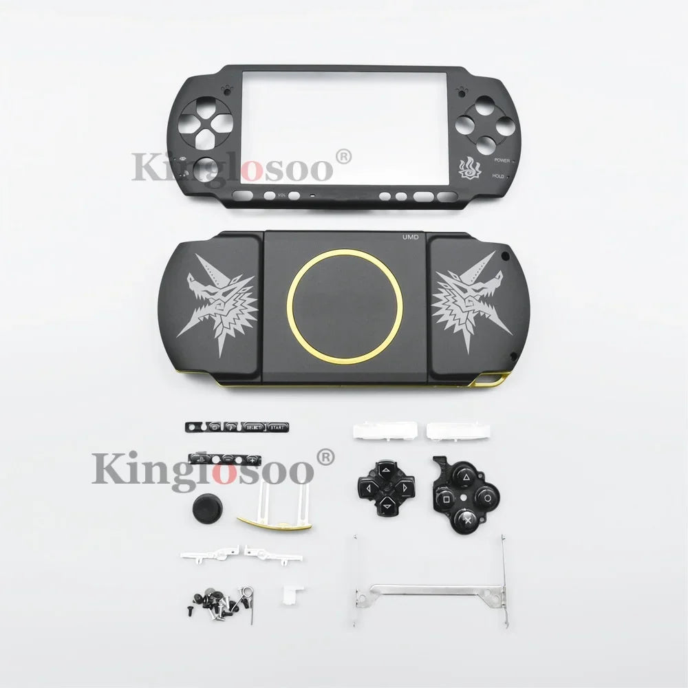 Full Housing Shell Case for PSP 3000 PSP3000 Console Replacement Protective Cover with Buttons Kit & Screws Accessory 7 Color