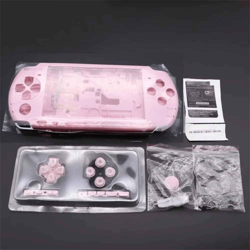 With Buttons Kit Protective Case Kit With Screws Full Set Replacement Cover Full Housing Shell for PSP3000 03 Version