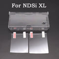 Plastic Clear Crystal Shell Skin Case Cover For New 2DS 3DS XL LL NDSL For DSi NDSi XL LL Screen Protective Film