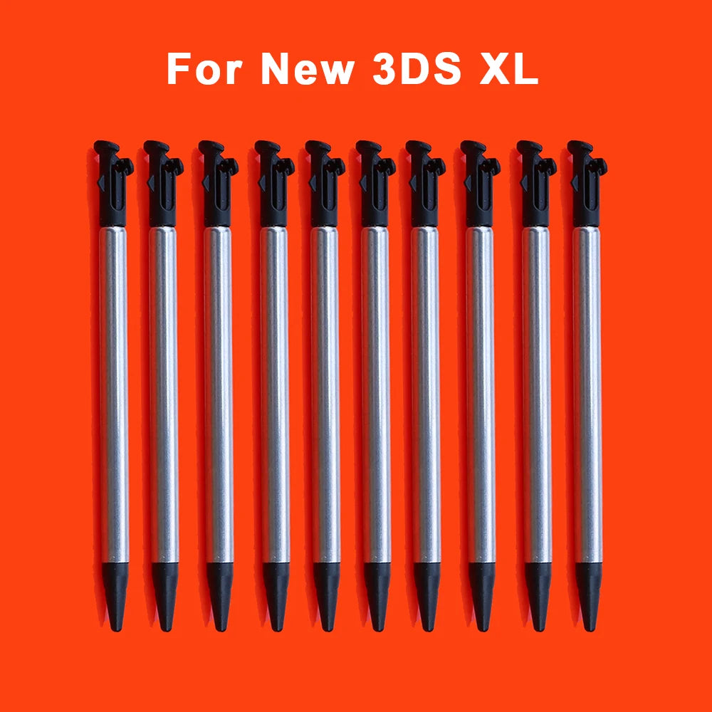 JCD 10PCS Metal Telescopic Stylus Plastic Stylus Touch Screen Pen for 2DS 3DS New 2DS LL XL New 3DS XL LL For NDSL NDSi