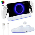 7 Lights Auto-Align Charging Dock Station For PS5 PS Portal Charger Stand for PS Portal Handheld Stand Holder for PS5 PS Portal
