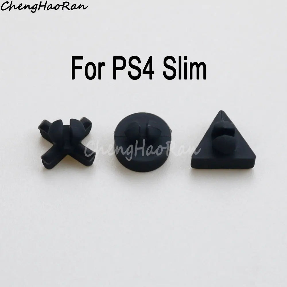 1 Set White or Black Silicone Bottom Rubber Pads For PS4 Slim Pro Console Housing Case Anti-slip Pads Replace