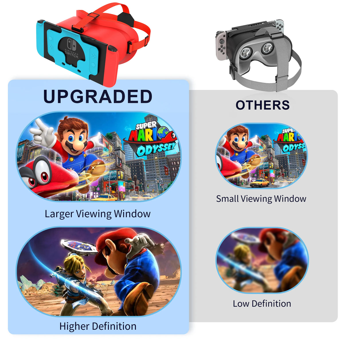Upgraded VR Headset for Nintendo Switch & Switch OLED Switch
