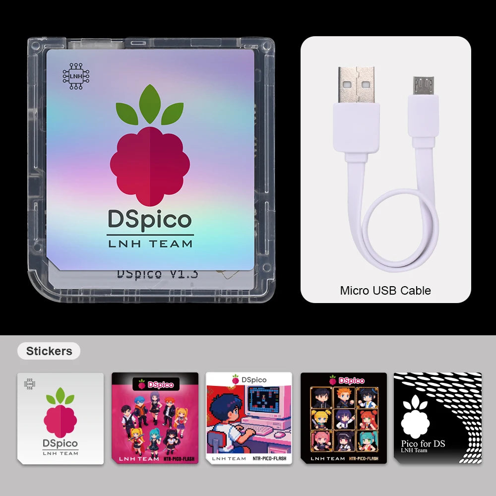 Colorful RP2040 Dspico Game Card Reader MicroUSB White PCBA for Nintendo NDS NDSL DSi 3DS NEW 3DS XL Consoles