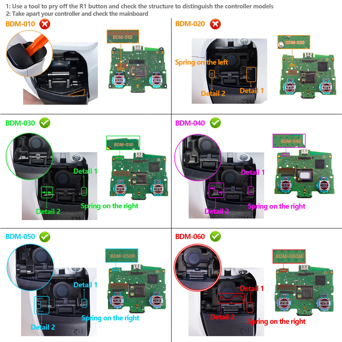 eXtremeRate Face Clicky Kit for ps5 Controller BDM-030/040/0