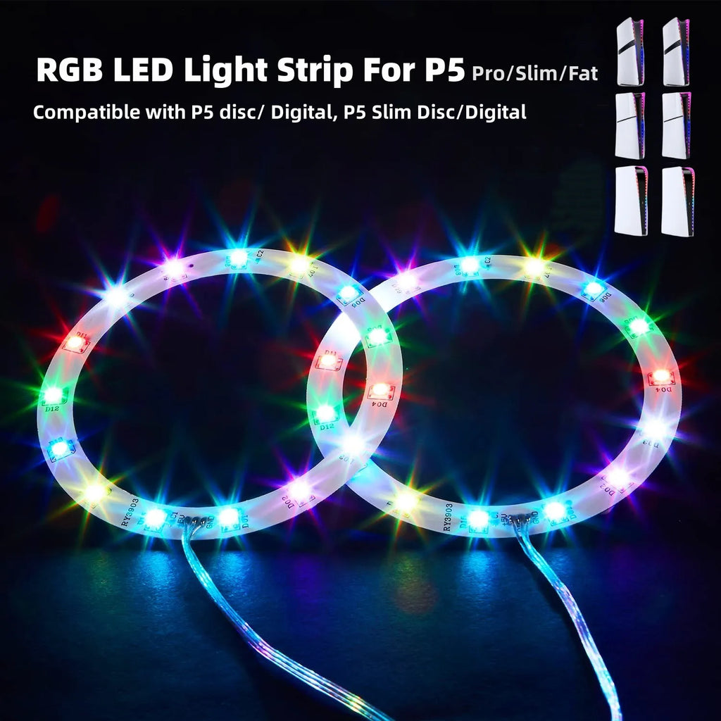 LED Light Strips For PS5 Slim PS5 Pro Console RGB Game atmos