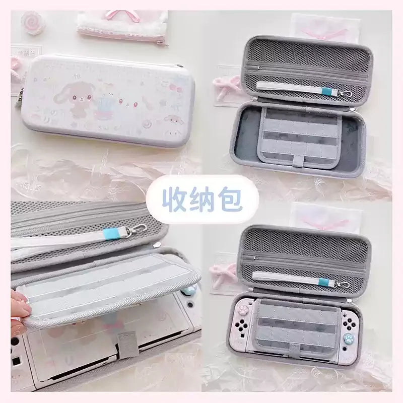 Original Design Girl Heart Dessert Rabbit Cute Switch Protective Case Oled Soft Shell Ns Anime Handle Shell Animation Surroundin
