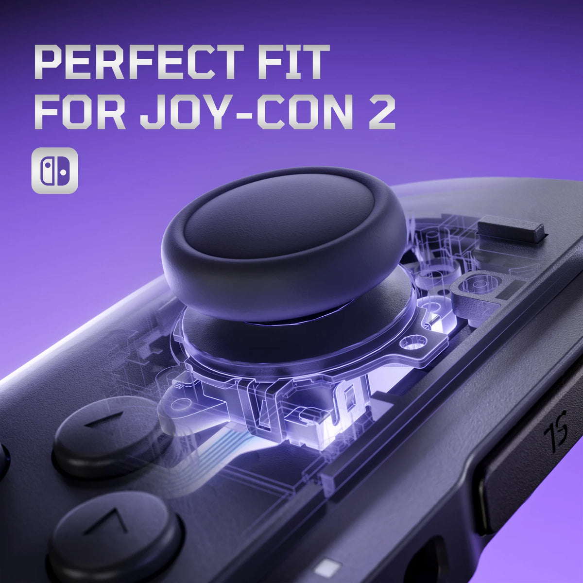 eXtremeRate Replacement 3D Joystick & Thumb Grips & Side Rai