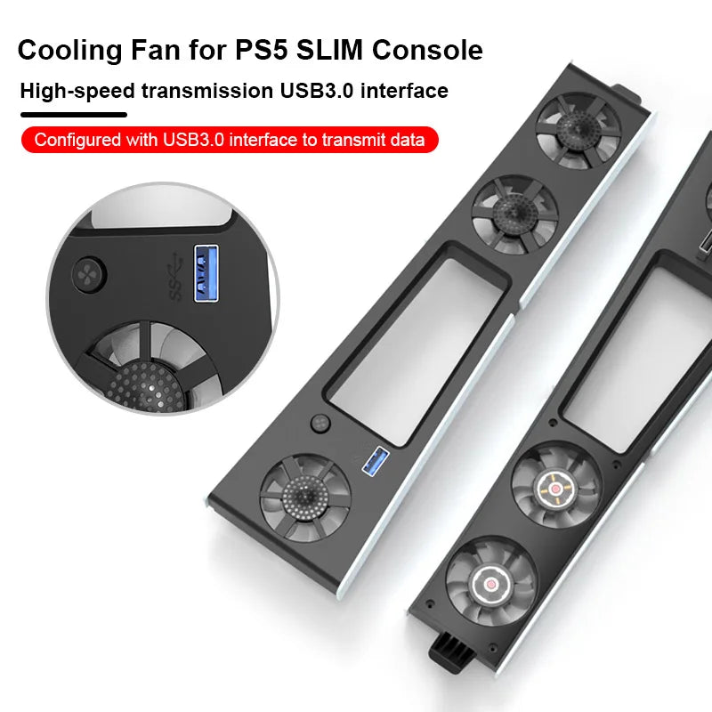 REMANK For PS5 and PS5 Slim Cooling System Cooling Fan For P
