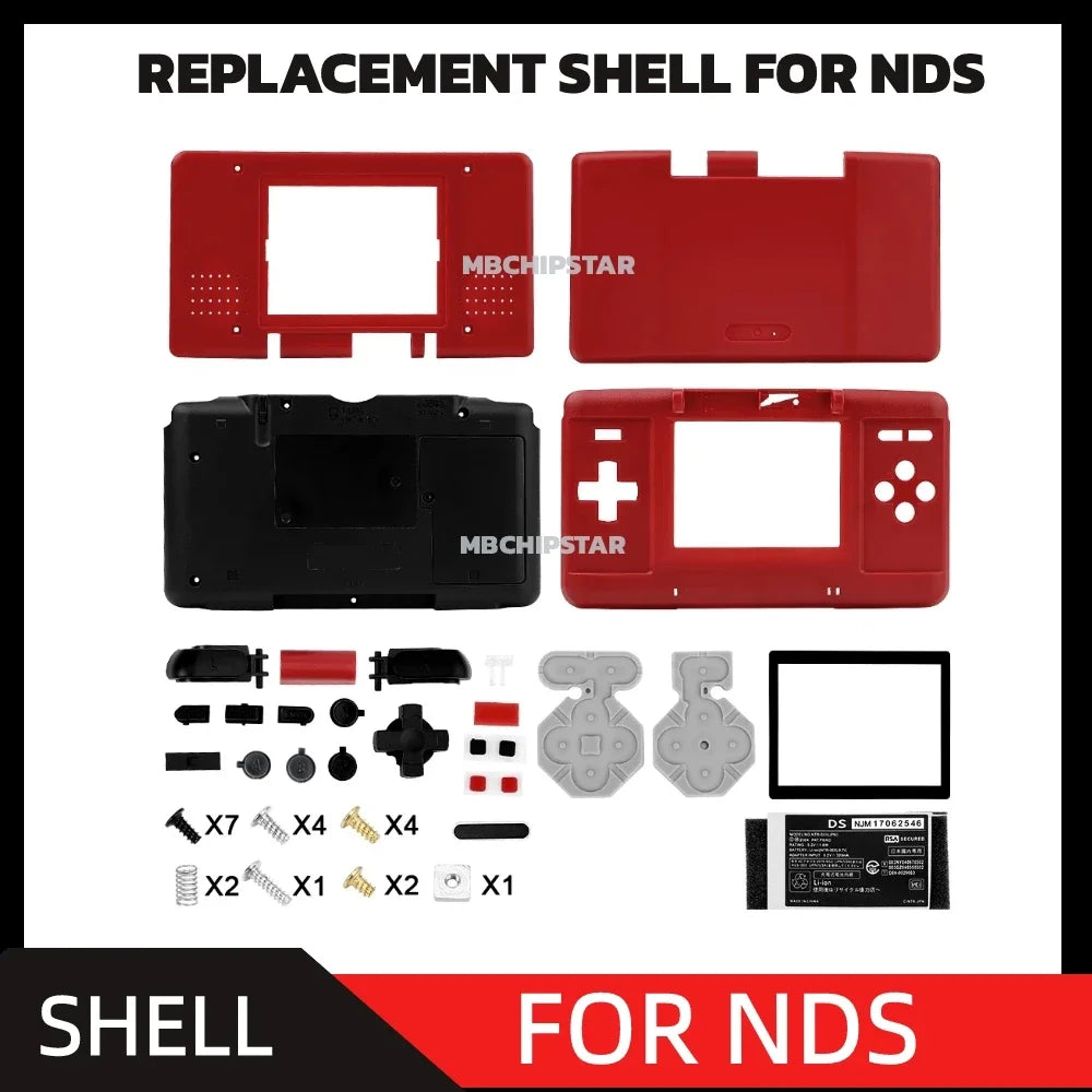 High Quality Drop-proof Replacement Housing Shell For NDS Fat First Gen Console Full Repair Kit Buttons Game Console Accessories