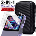 3 IN 1 Carrying Storage Case with Tempered Glass Screen Prot