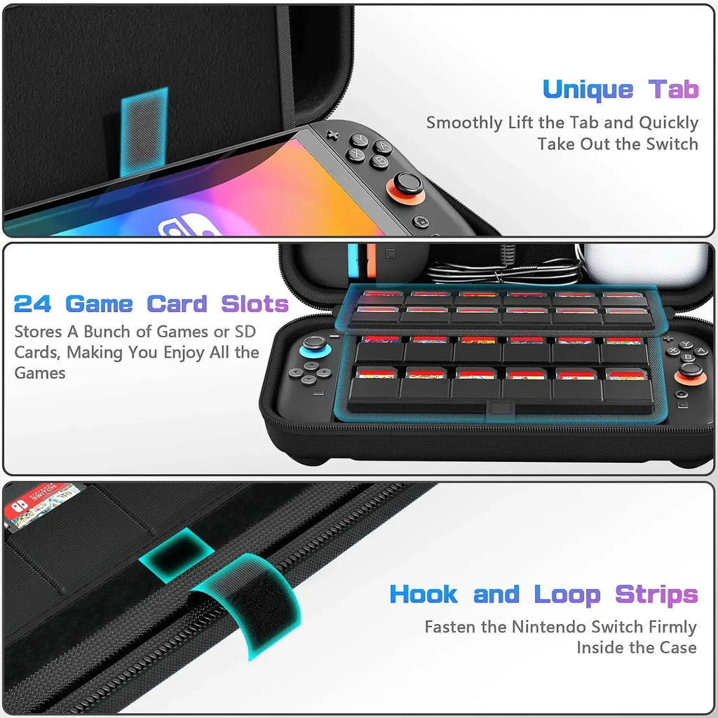Protective Carrying Case for NS Switch 2 with Game Cards Slo