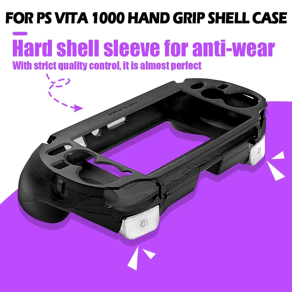 Black White Frosted Hand Grip Joypad Stand Case with L2 R2 T
