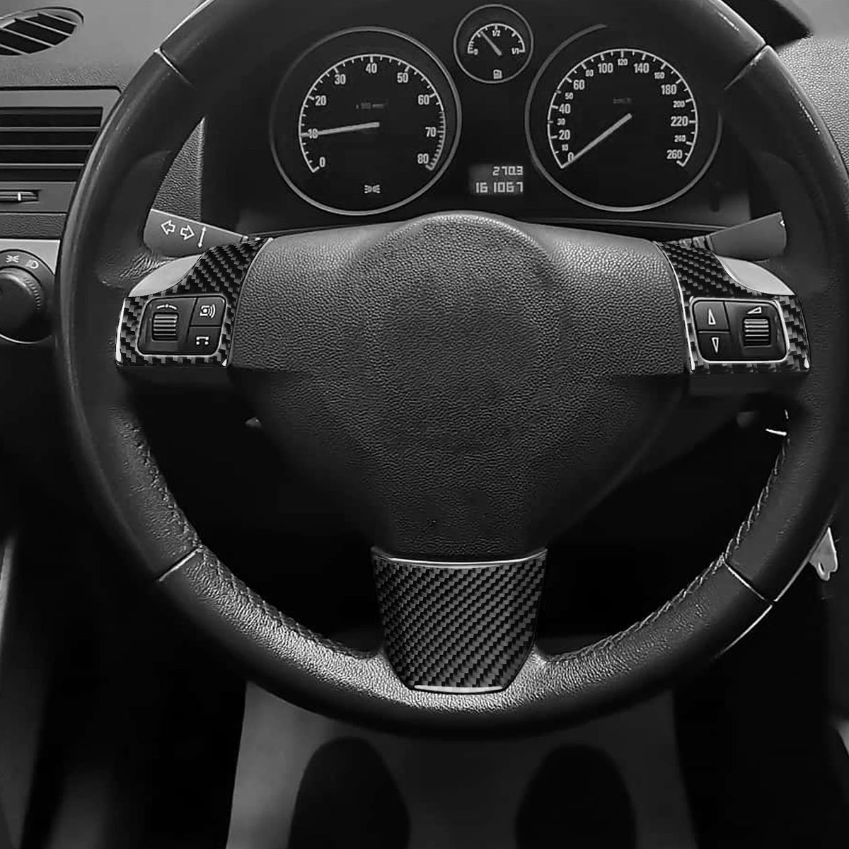 For Opel Astra H MK5 2004-2010 Carbon Fiber Steering Wheel B