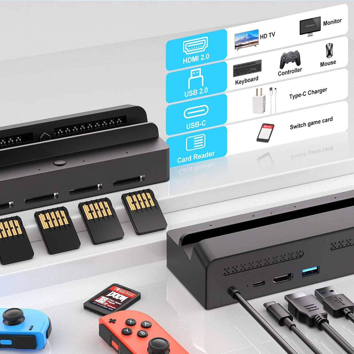 For Nintend Switch 7 In 1 Game Card Reader Switch For Switch