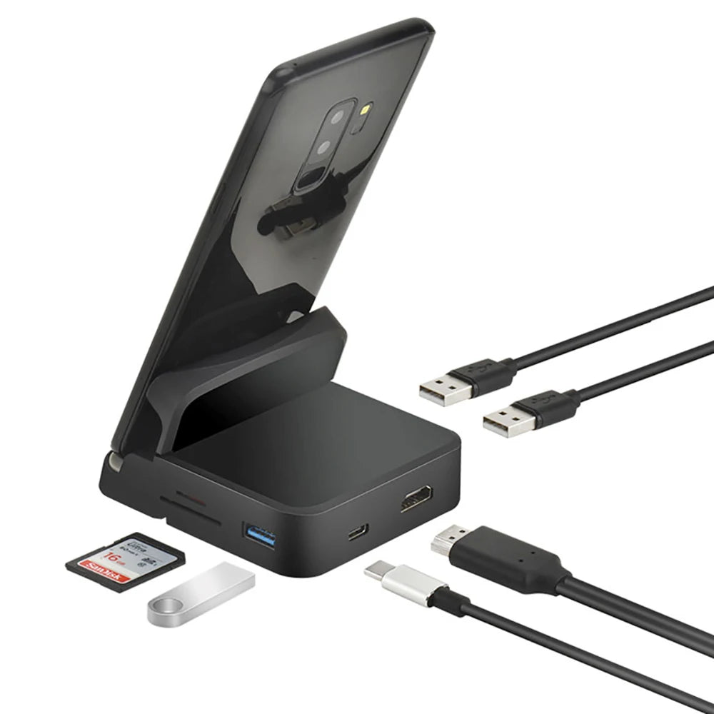 8 In 1 Type C HUB Docking Station Phone Stand Dex Pad Statio