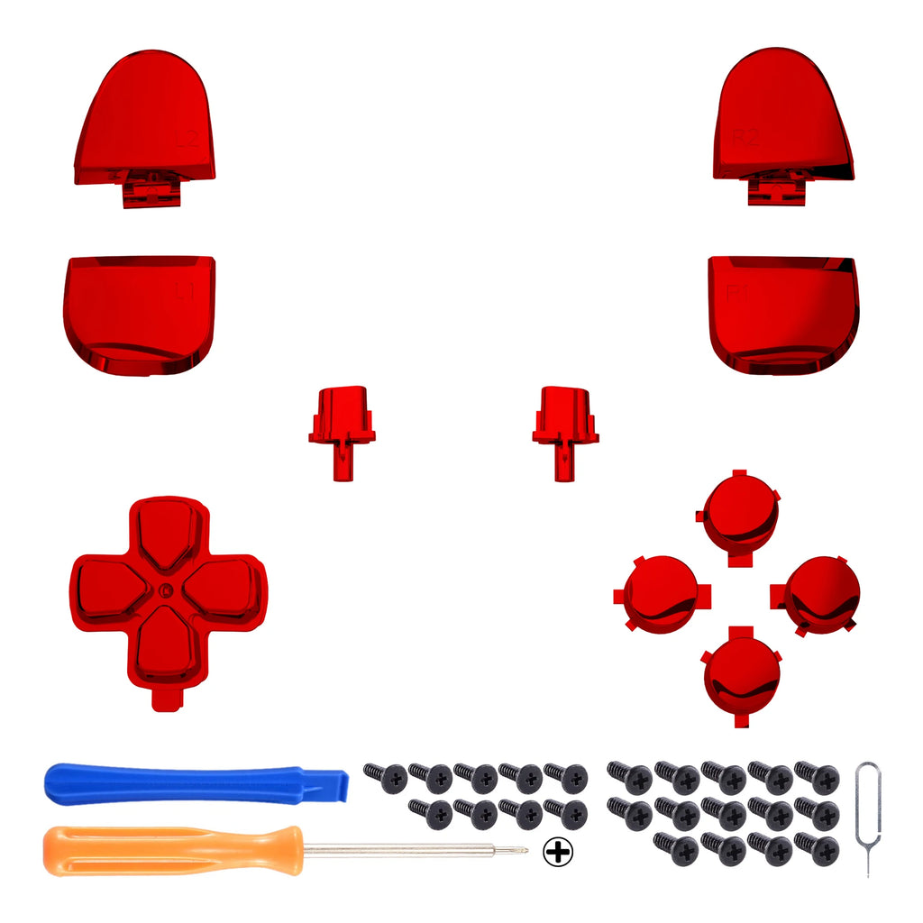 eXtremeRate Replacement D-pad R1 L1 R2 L2 Triggers Face Buttons Full Set Buttons For ps5 Controller BDM-030/040/050/060
