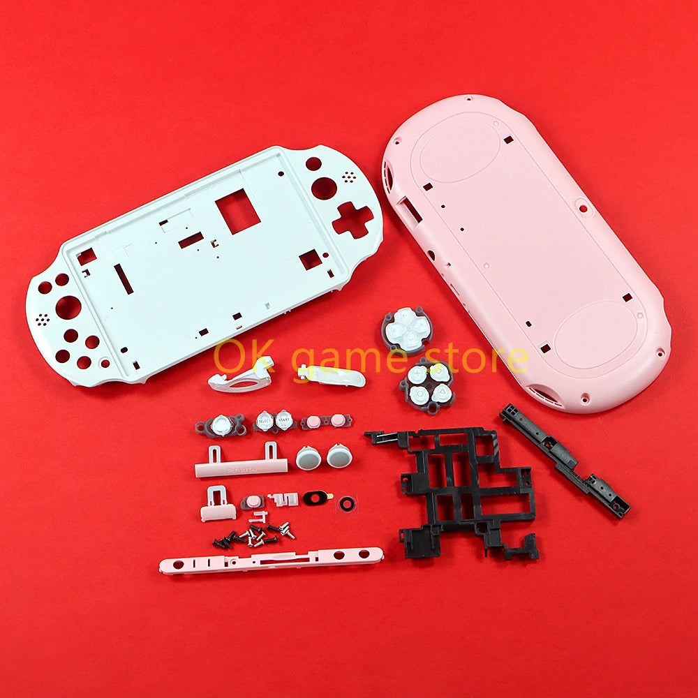 1set Housing Shell Cover For PSV2000 PSV 2000 Full Sets Front Faceplate Case with Buttons Kit for PSVITA 2000 Slim Console