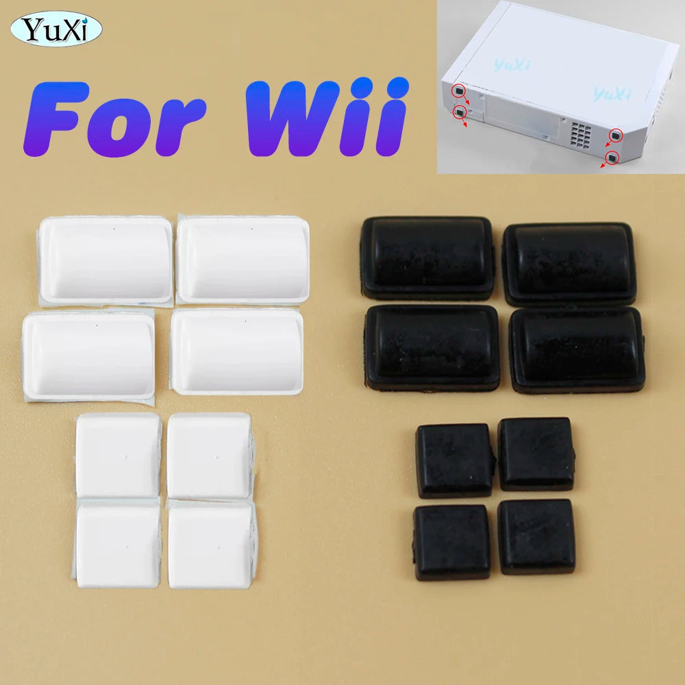 1Set Silicone Screw Rubber Feet Cover For Wii Host Console N