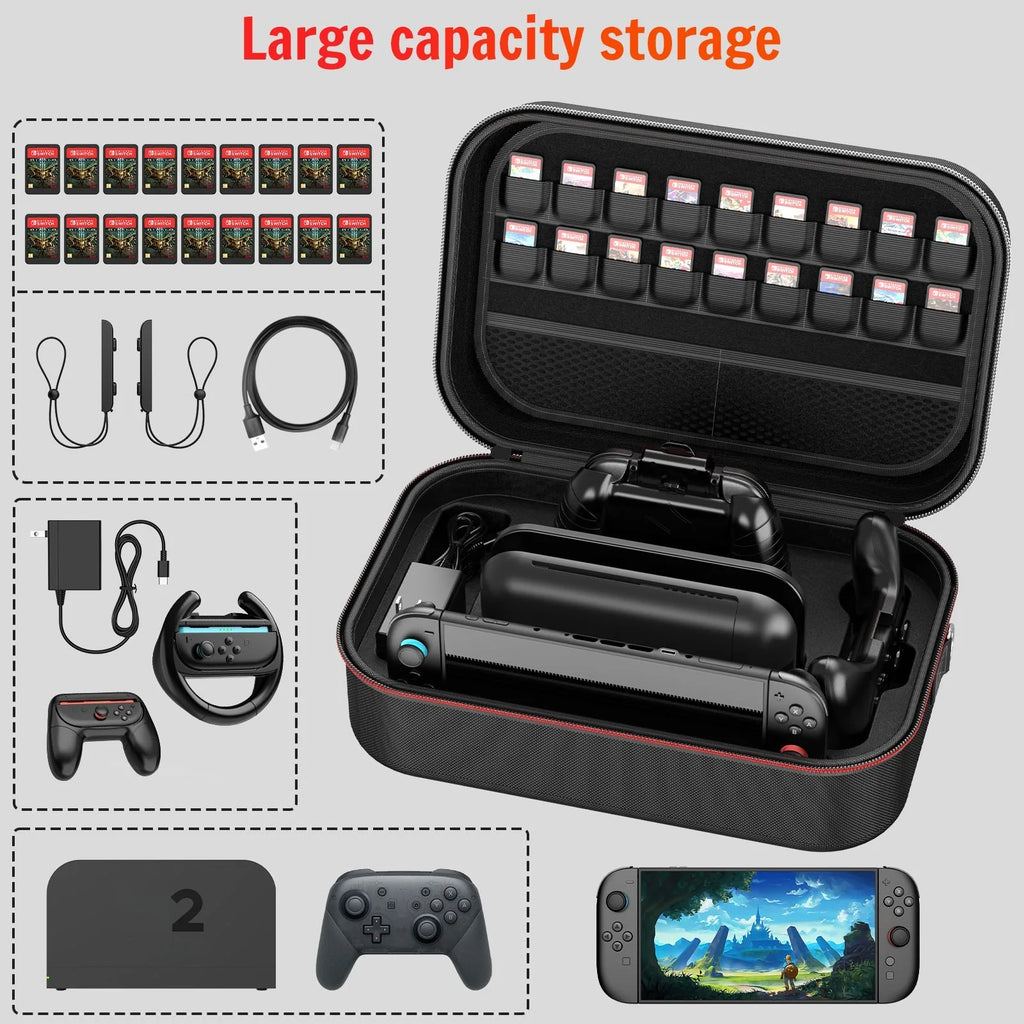 A large-capacity square storage bag suitable for Switch 2. P