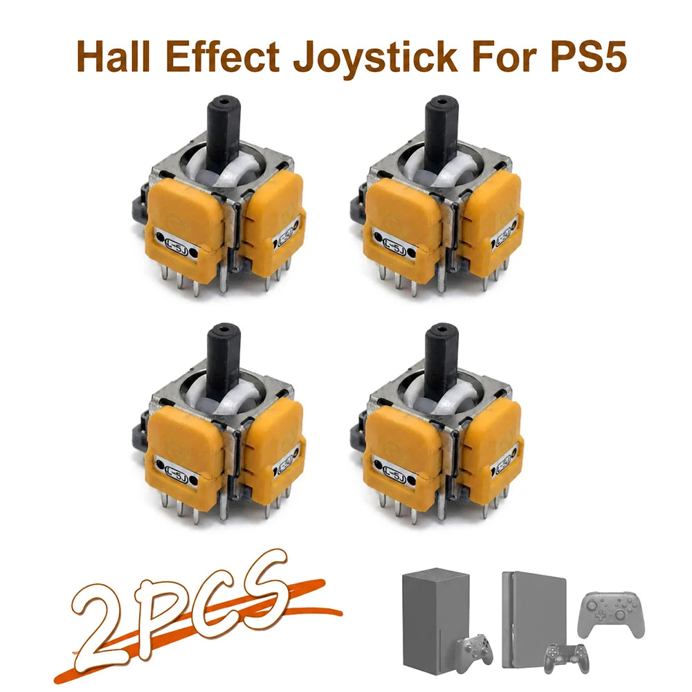 2Pcs 3D Analog Sensor Hall Effect Analog Joystick Replacemen