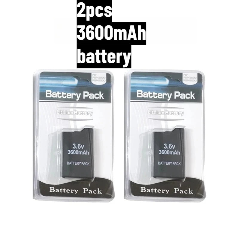 2400/3600mAh Lithium Battery For PSP-2000 PSP-3000 PSP-3004 Slim Game Console Long Lasting Safe Replacement Battery