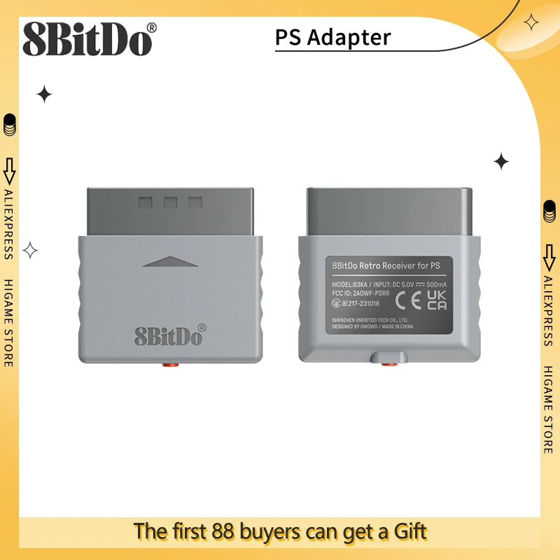 8Bitdo Retro Receiver For PS1/PS2/Windows Support For Xbox S