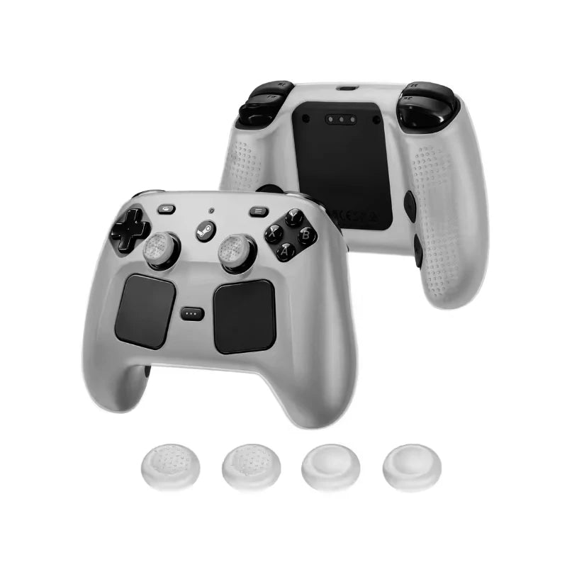 Silicone Game Controller Case With Joystick Cap For Steam Controller 2 Stylish Soft Shell Protective Cover Gaming Accessories