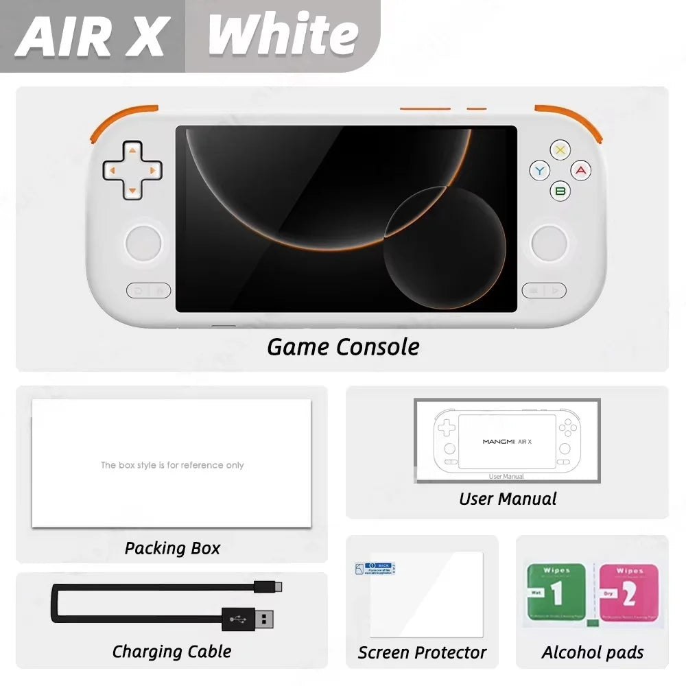 MANGMI AIR X Handheld Game Console Qualcomm Snapdragon 662 5.5 Touchscreen15W FastCharging Android 14 Active Cooling Fan Gift