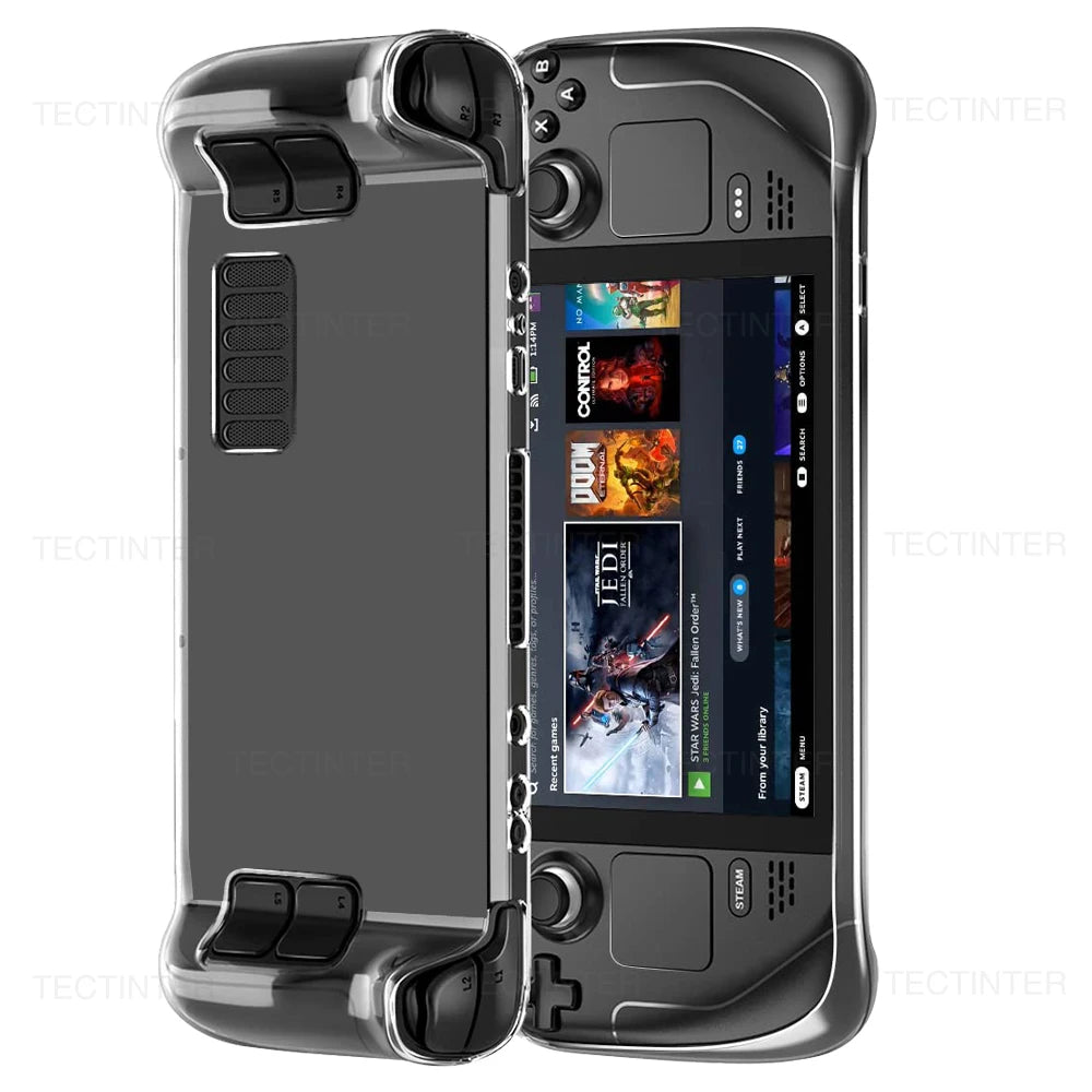 Transparent TPU Case Cover Shell For Steam Deck Host Crystal