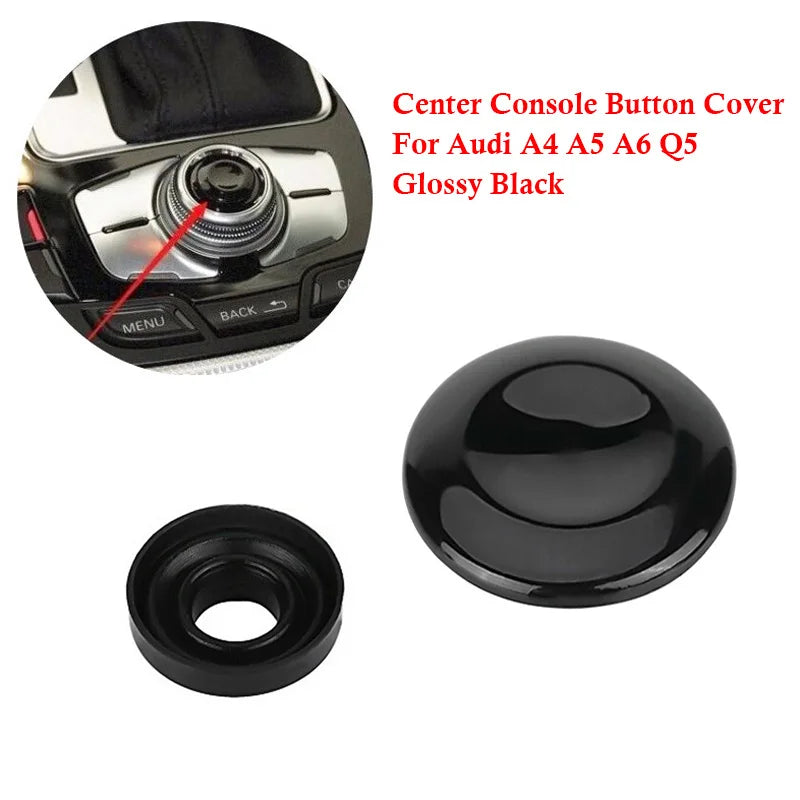 For Audi A4 S4 A5 Q5 A6 S6 Car Glossy Black MMI Knob Switch 