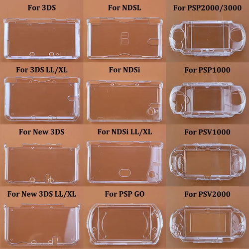 1pcs Plastic Clear Crystal Hard Shell Case Cover For 3DS New
