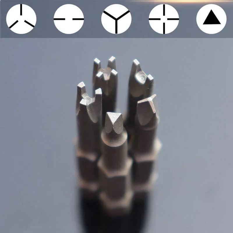 50mm 5PCS Security Screwdriver Set Tamper Proof Tri Wing Tri