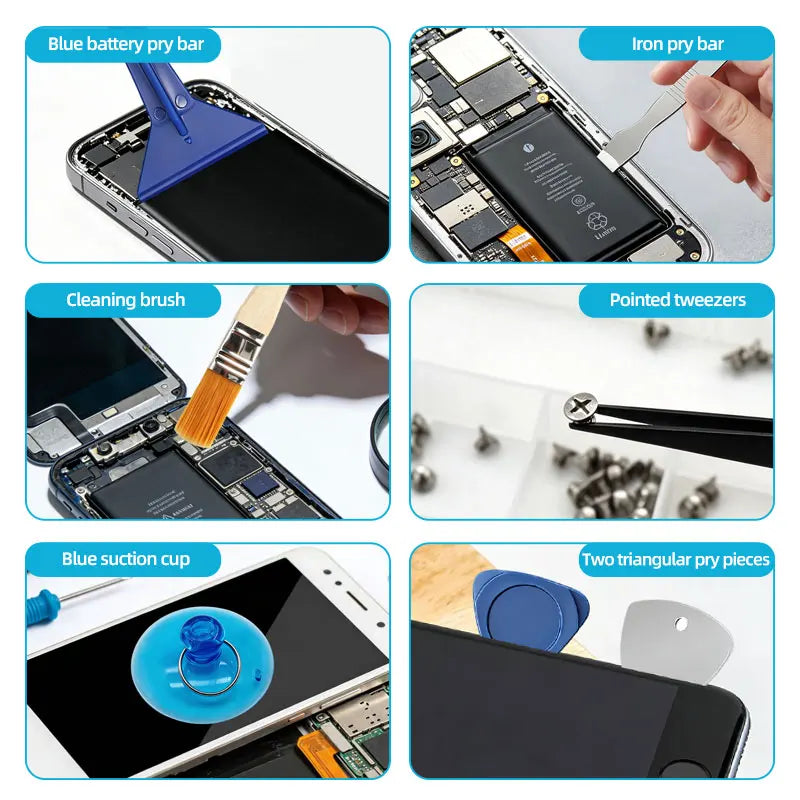 21Pcs Curved Screen Phone Repair Pry Bar Kit Mobile Tablet D