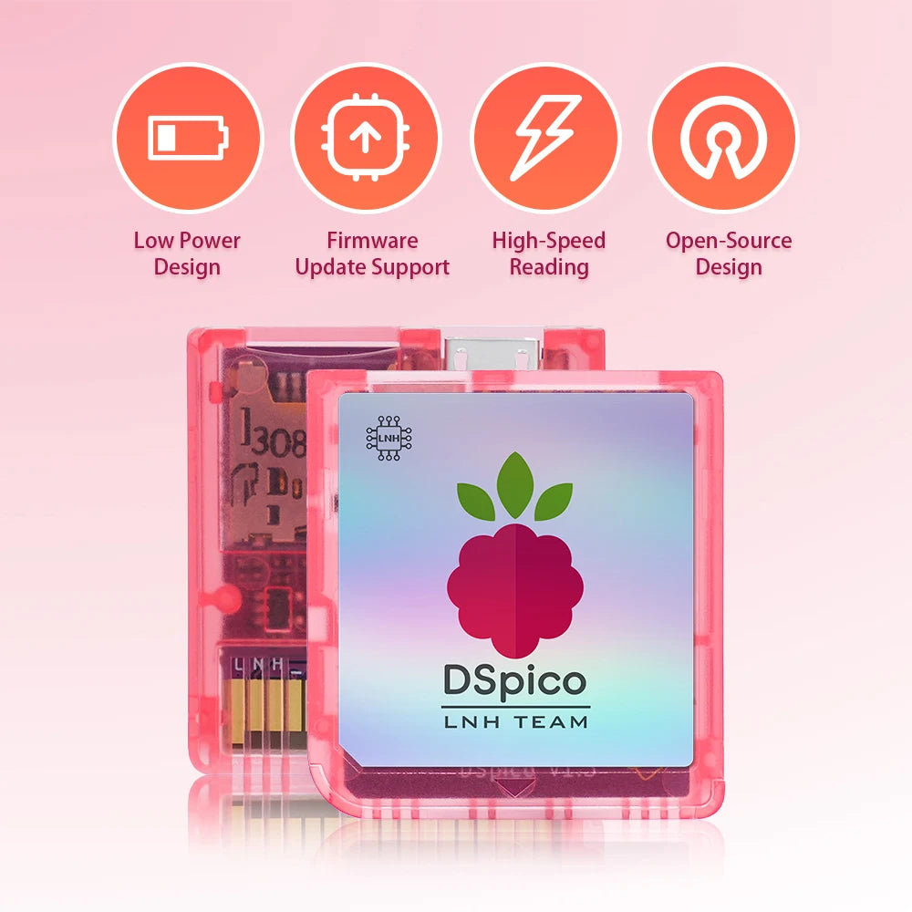 Chisfamily Micro USB Transparent DSpico Game Reader Adapter 