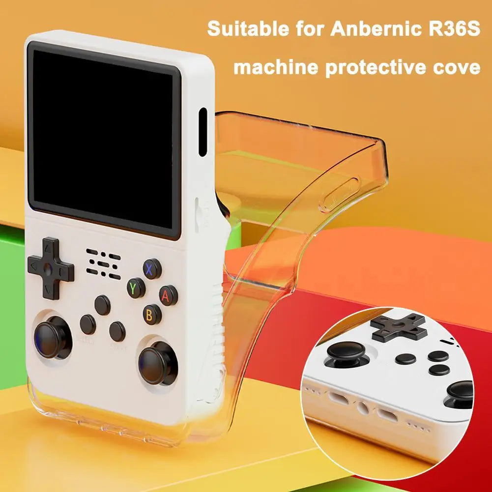 for r36s Protective Case Transparent Handheld Game Console P