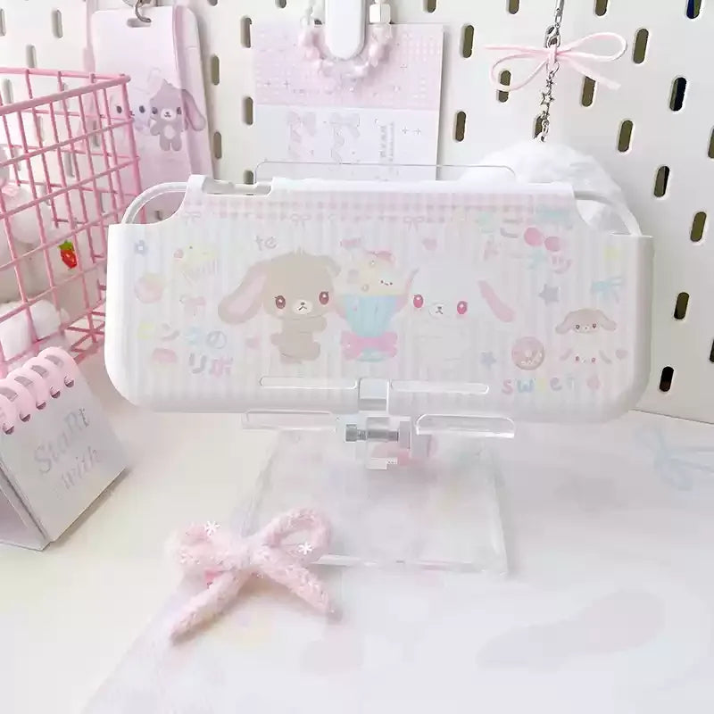 Original Design Girl Heart Dessert Rabbit Cute Switch Protective Case Oled Soft Shell Ns Anime Handle Shell Animation Surroundin