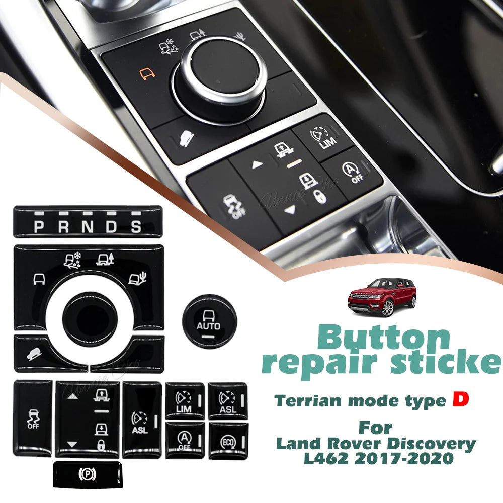 For Range Rover Sport Button Covers Vogue Interior Stickers for Land Rover Discovery 5 Climate Steering Wheel Refurbishment
