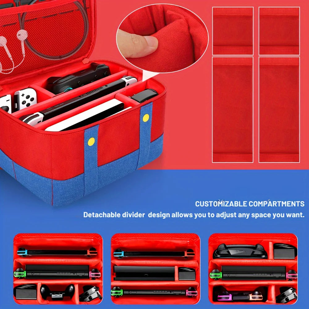 Suitable for Switch 2 Full Set Storage Red/Blue Travel Stora