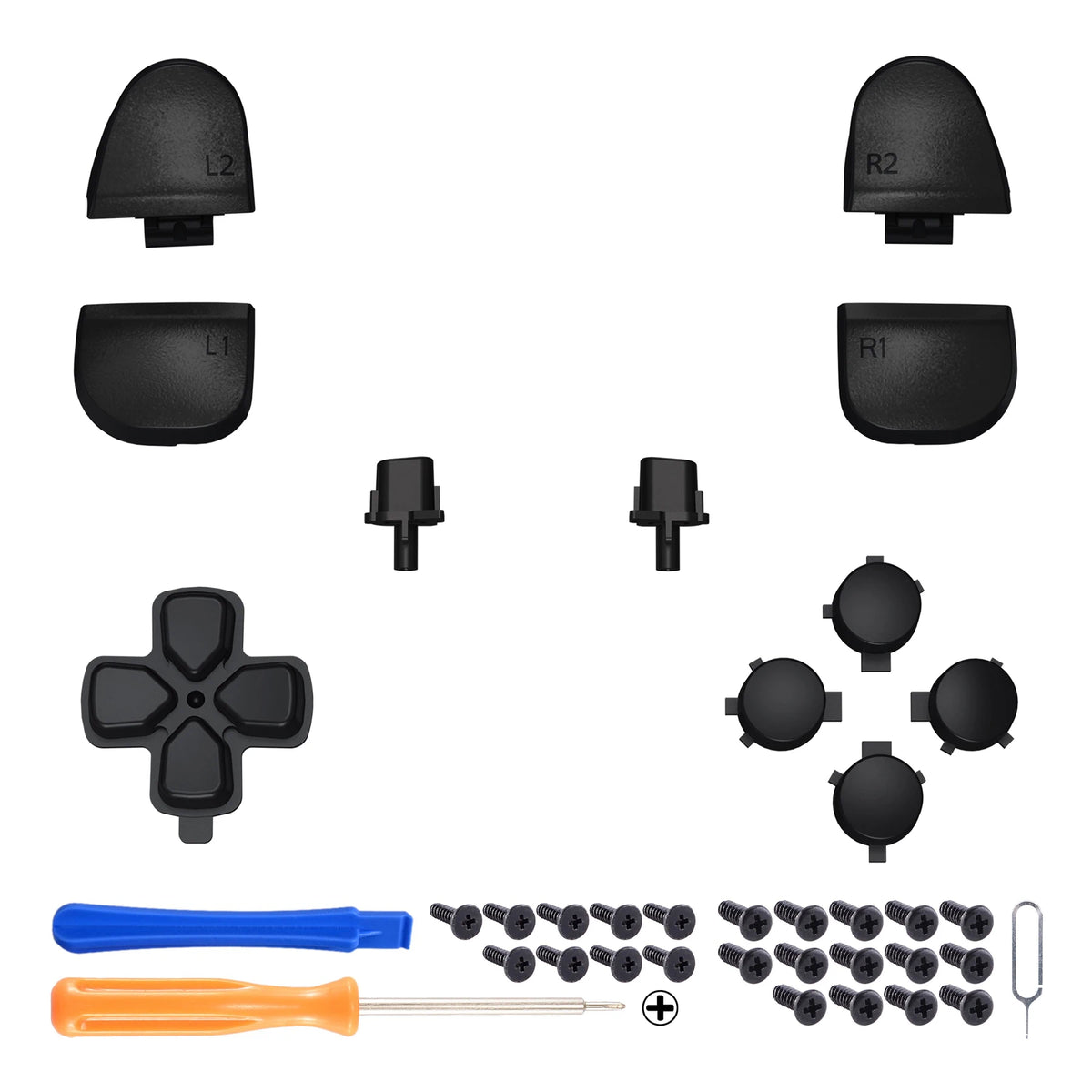 eXtremeRate Replacement D-pad R1 L1 R2 L2 Triggers Face Buttons Full Set Buttons For ps5 Controller BDM-030/040/050/060