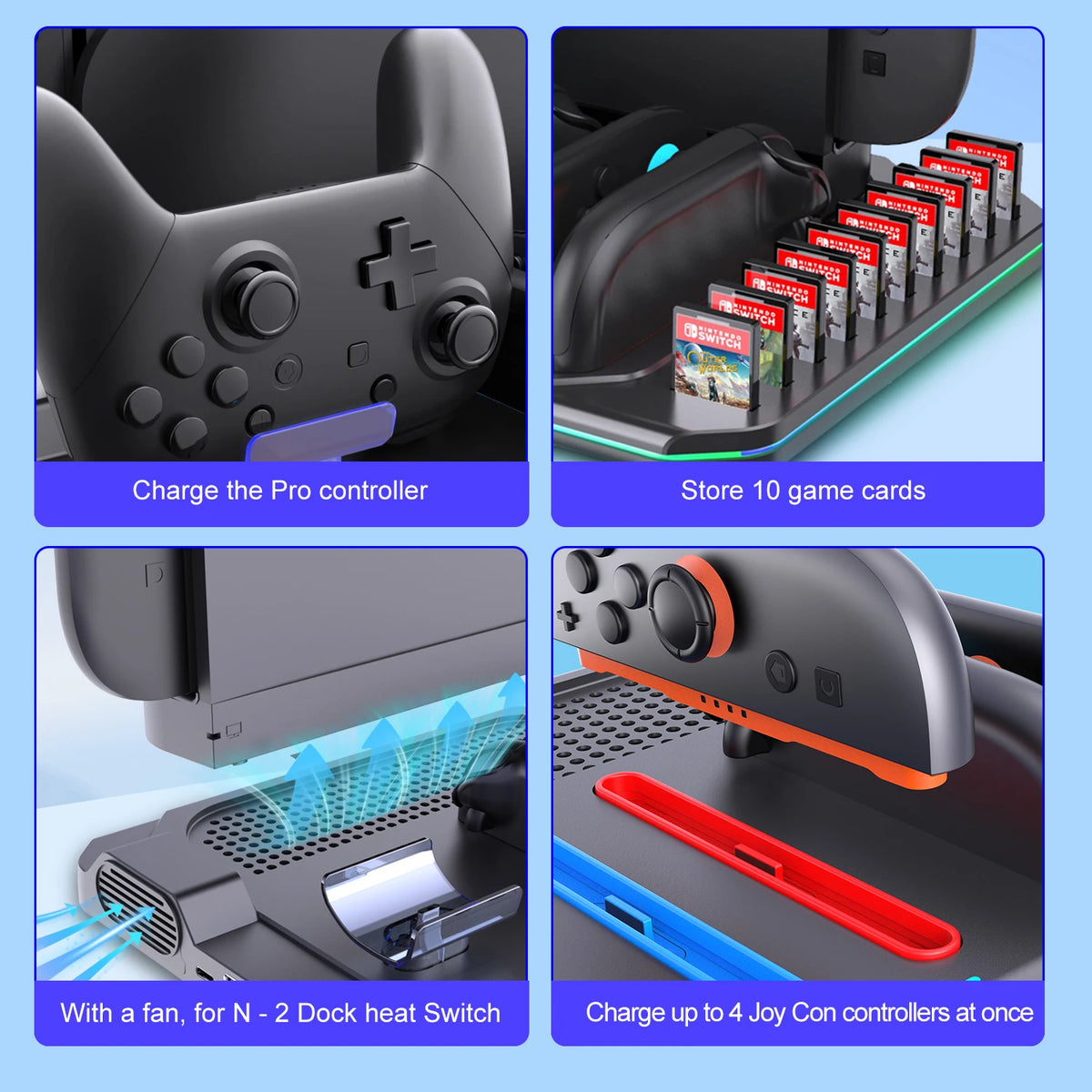 Multi-functional Cooling & Charging Stand SW2139 for Switch 