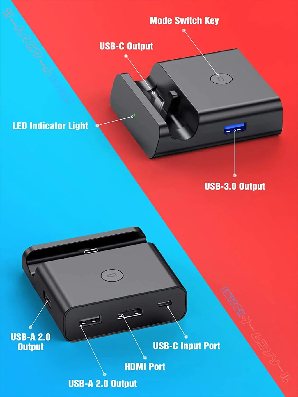 NEWDERY TV Docking Station for Nintendo Switch/Switch OLED C