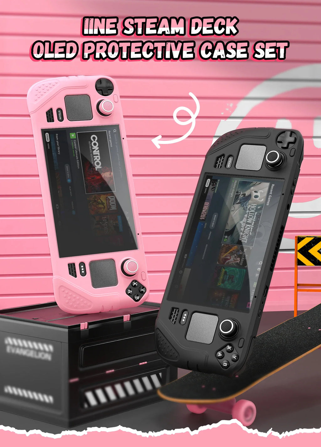 For Steam Deck OLED Game Handheld Protective Case Anti Slip 