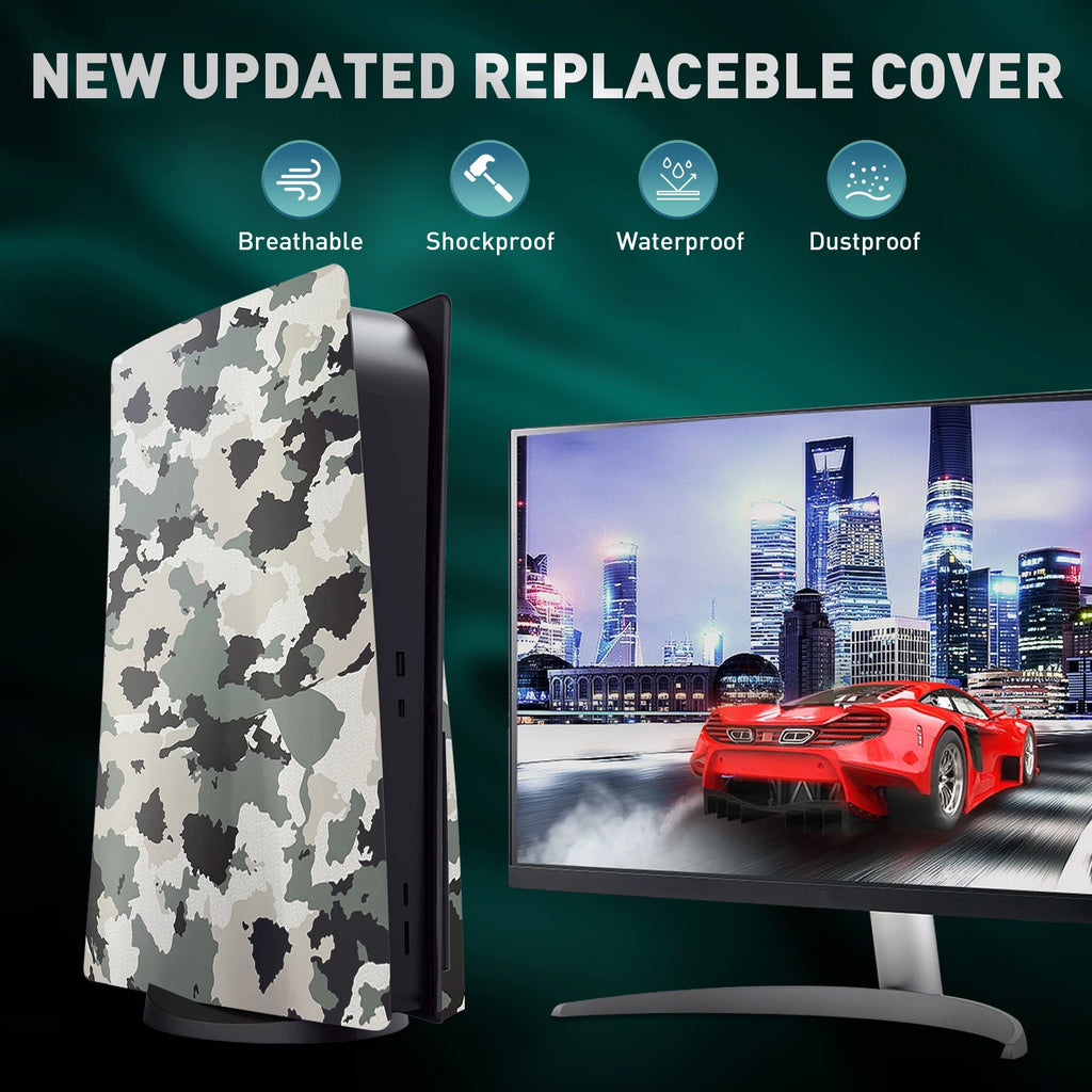 Console Cover Faceplate Compatible with PS5 Disc Edition Rep